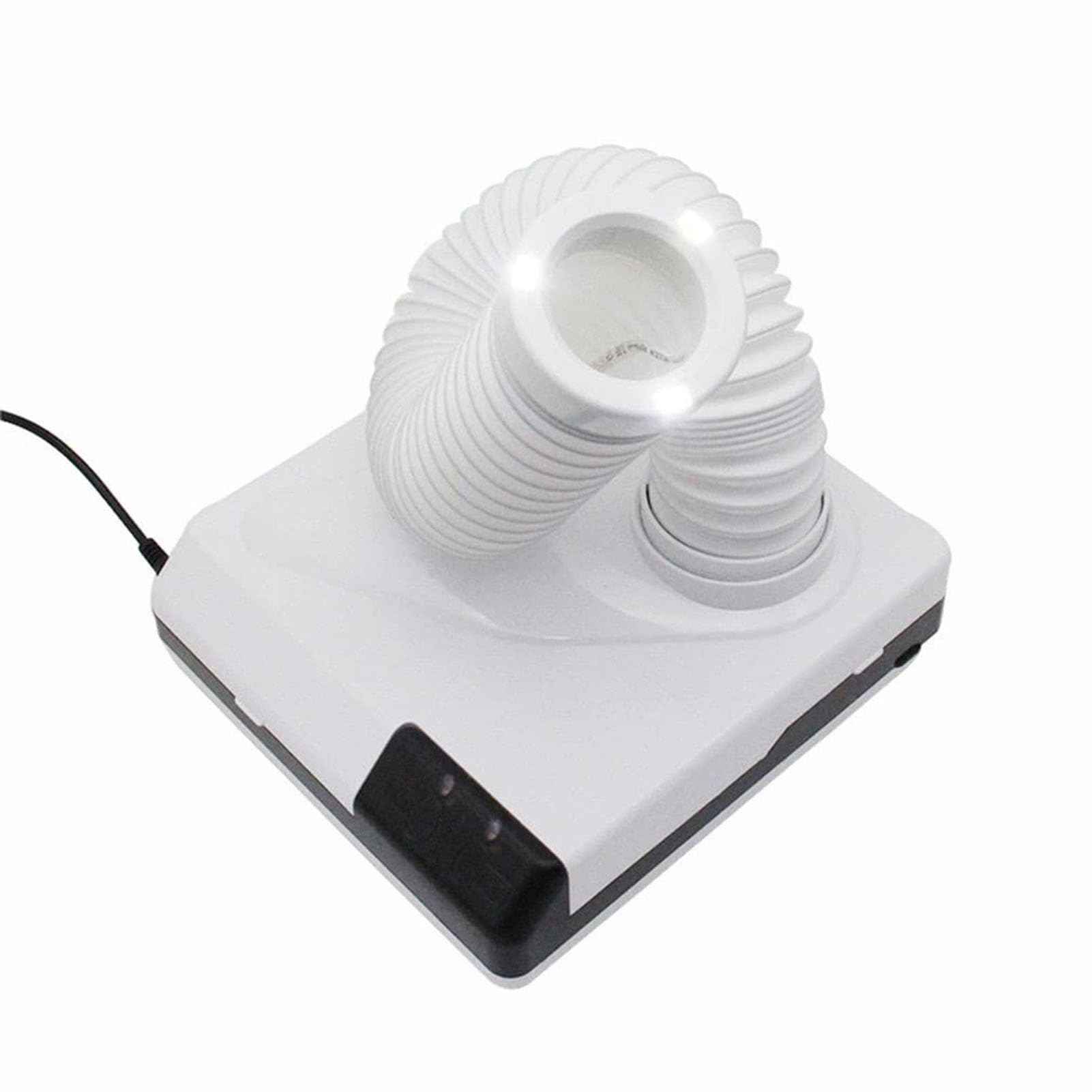 SenhE Aspirapolvere Dentale da Tavolo, Aspiratore per Unghie per Laboratorio Odontotecnico, Design a LED/Tubo di Aspirazione Retrattile per Laboratorio Odontotecnico