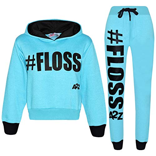 Costume de jogging fille en tissu polaire avec sweat à capuche court