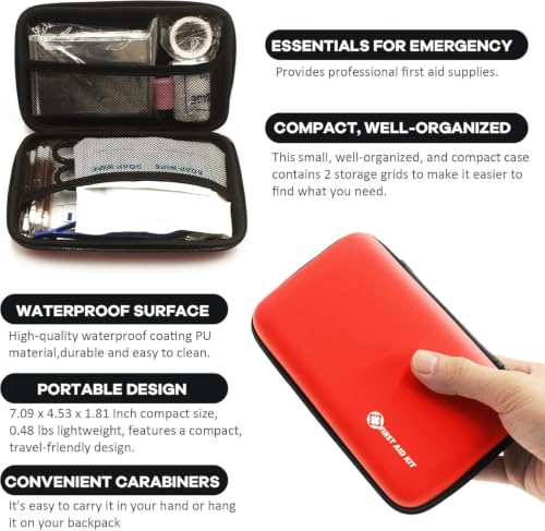 First Aid Kit Mini Small Waterproof Portable Compact Home Car Travel Hiking - image 4