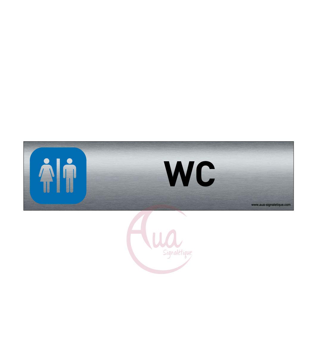 AUA SIGNALETIQUE 201275-F de Porte Aluminium brossé imprimé