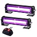 AT-HAIHAN Purple Grille Light Head, 16W Bright Linear LED Mini Strobe Lightbar Surface Mount for Funeral Escort Vehicle