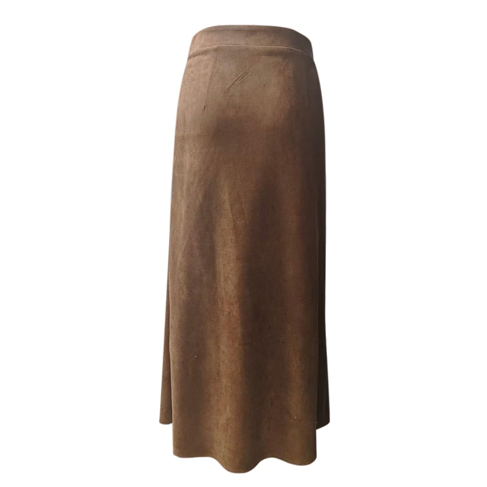 Générique Jupe Femme Mi Longue en Jupe Maxi Plage Plissée De Plage avec Poches Taille A-Ligne Femme Bohême Élégante Elastique Vacances Longue pour Décontractée Haute Tour