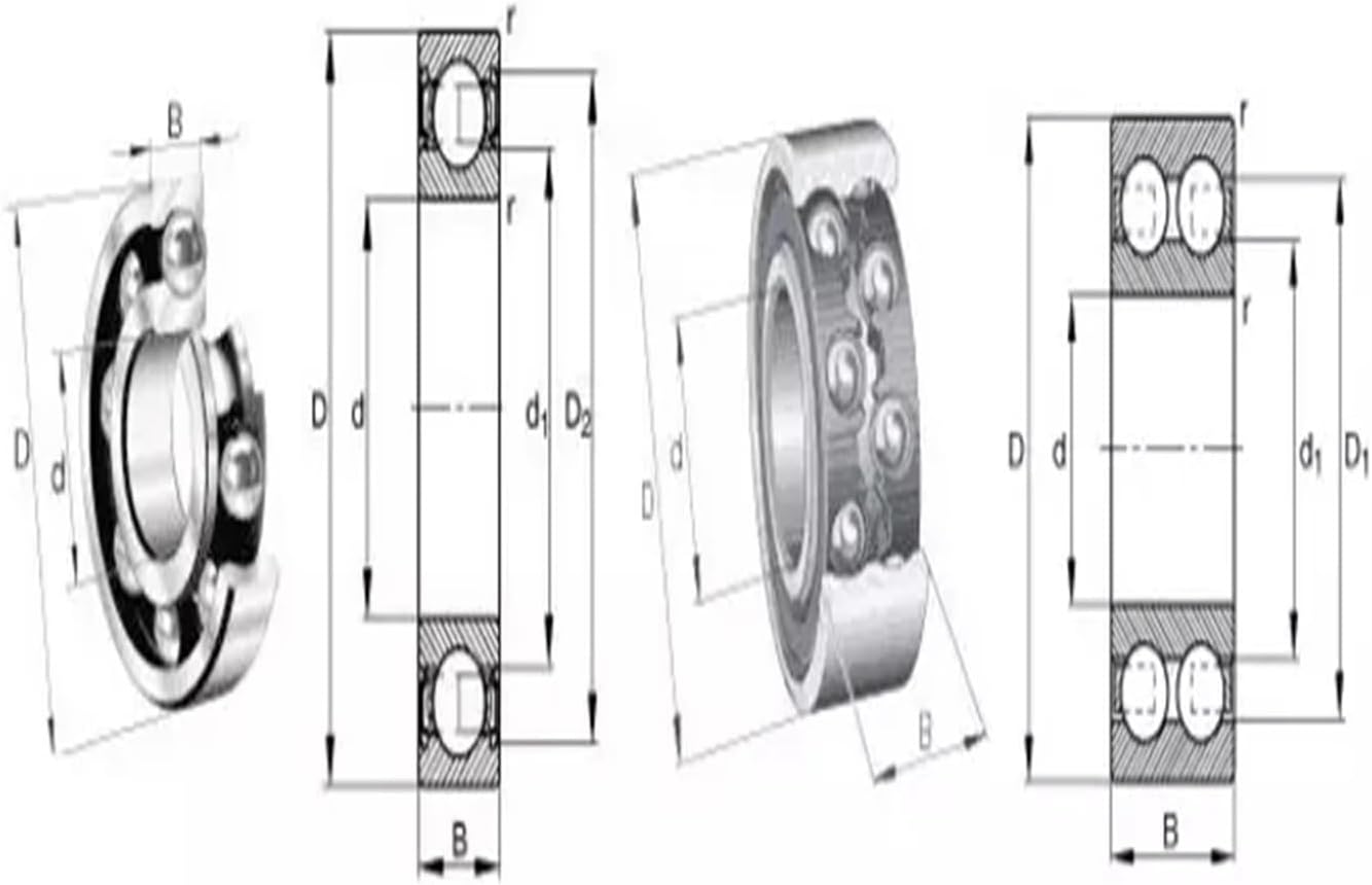 63008 2RS Non-Standard 406821 Ball Bearings 40 * 68 * 21 mm ABEC-1 (2 Pcs) Bearing