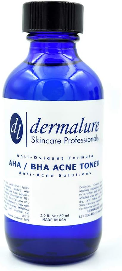 AHA/BHA Toner with Ant-Oxidants Formula for Oily and Acne Prone Skin. Refining, Restoring, Clarifying Skin. Anti-Acne Solutions 2% Beta Hydroxy Acid, 2% Alpha Hydroxy Acid - Anti-Acne Medic