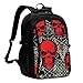 Zaino per computer portatile con teschio, stregoneria, demone satana, psichedelico, zaino da viaggio per università, scuola, affari, borsa per notebook, nero