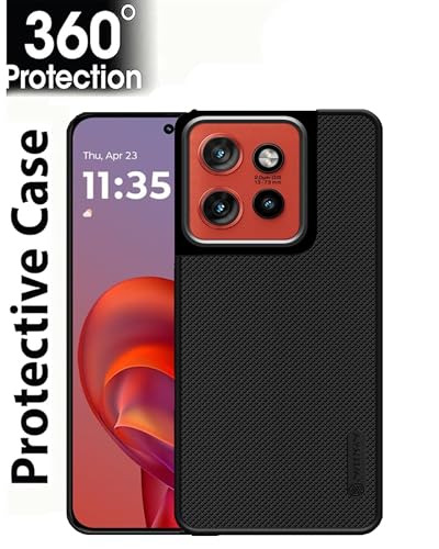 Image of Silicone Back Cover Case Compatible For Motorola Edge 50 Neo 5G (Textured Grip Design | Camera Protetion | Slim and Light Weight | Soft Touch and Feel | Black) (Moto Edge 50 Neo 5G)