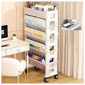 Myxjx 5-Ebenen Mobiler Bücherregalwagen