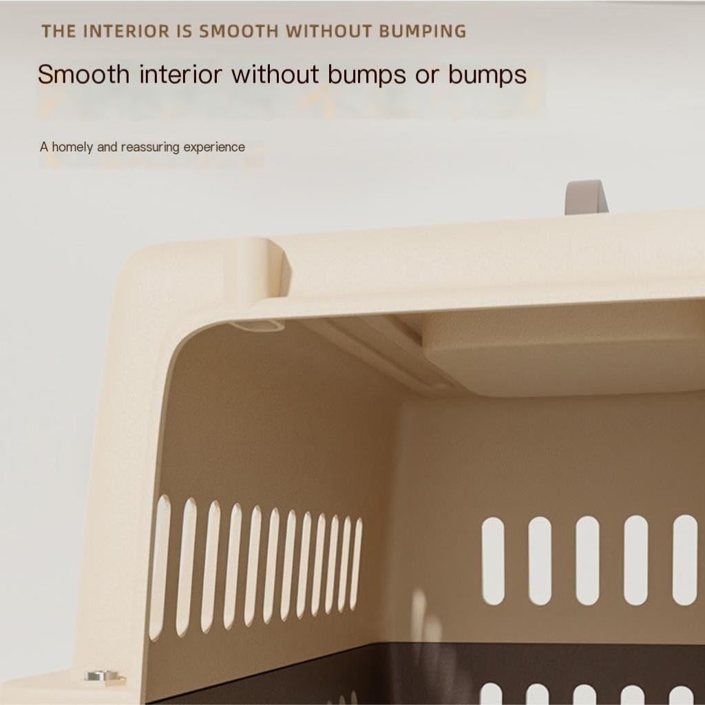 Cat and Dog Bags Pet Airline Box Check-in Box Cat Cage Portable Car Dog Check-in Box Small Medium-Sized Dog Airline Box Pet Travel Bags(Brown)