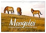 Mongolei - Endlose Steppe und wilde Natur. (Wandkalender 2023 DIN A4 quer), Calvendo Monatskalender - SF 