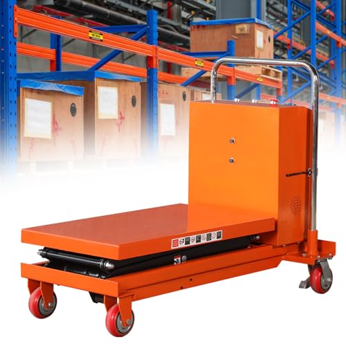 Hydrauliczny wózek podnośnikowy, pojemność 150 kg, 28 x 45 cm, stół podnoszący z 4 kółkami dla łatwej obsługi materiałów i transportu