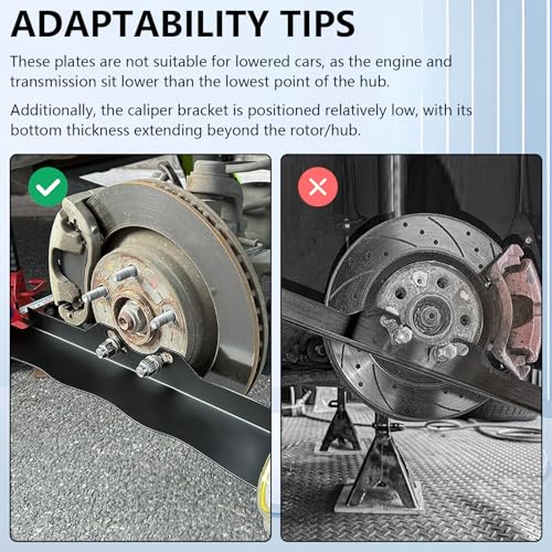 Image of 2 Pack Heavy-Duty Toe Alignment Tool Plates, Upgraded Stainless Steel Automotive Accurate Wheel Alignment Measurements with Hanging Holes for Wall Storage (Includes 2 Tape Measures)