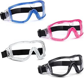 Kids Safety Goggles, 2 Pack Protective Safety Glasses with UV Anti-Fog and Clear Lenses