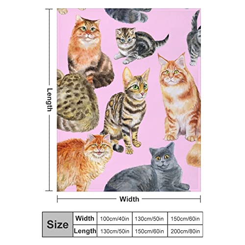 Couverture polaire chat flanelle haut de gamme décorative de lit - 3