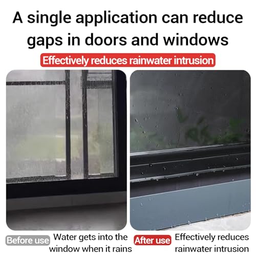 Barra de ventana autoadhesiva contra goteras y lluvia para el hogar 4