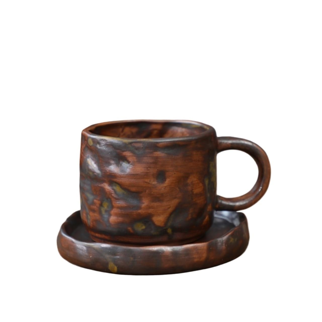 OLSKFUH Home Ceramic Household Coffee/Tea Cup With Plate And Handle For Restaurant Cafe Decor,