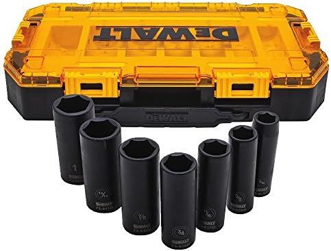 DEWALT 1/2" Deep Impact Socket Set 7PC SAE ToughBox DWMT74736