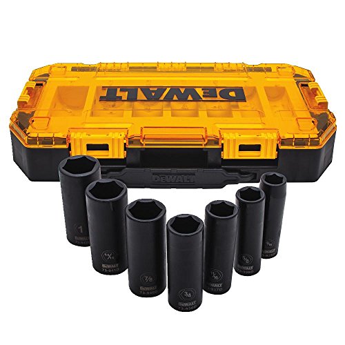 DEWALT Deep Impact Socket Set, 7-Piece, 1/2