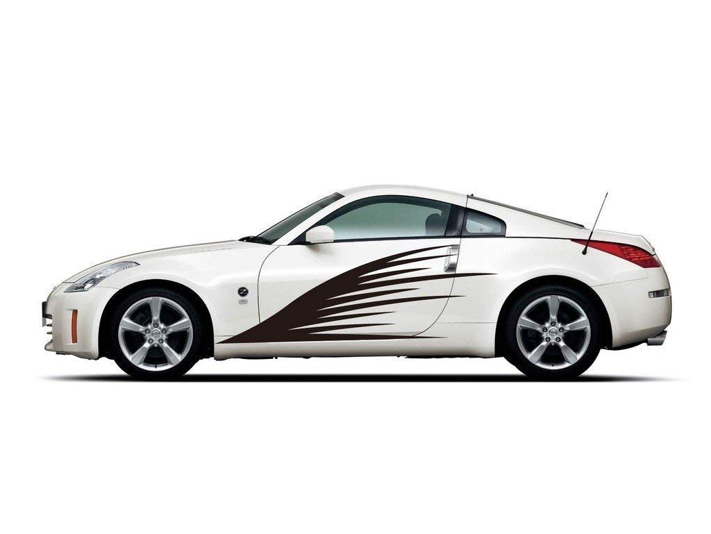 Strisce laterali Sport Tuning Decorazione astratta Logo ca. 180 cm B67 sinistra destra Set adesivo da auto adesivo da parete adesivo da parete