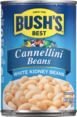 Image of BUSH'S BEST Canned Cannellini Beans, Source Of Plant Based Protein And Fiber, Low Fat, Gluten Free, 15.5 Oz (Pack of 6)