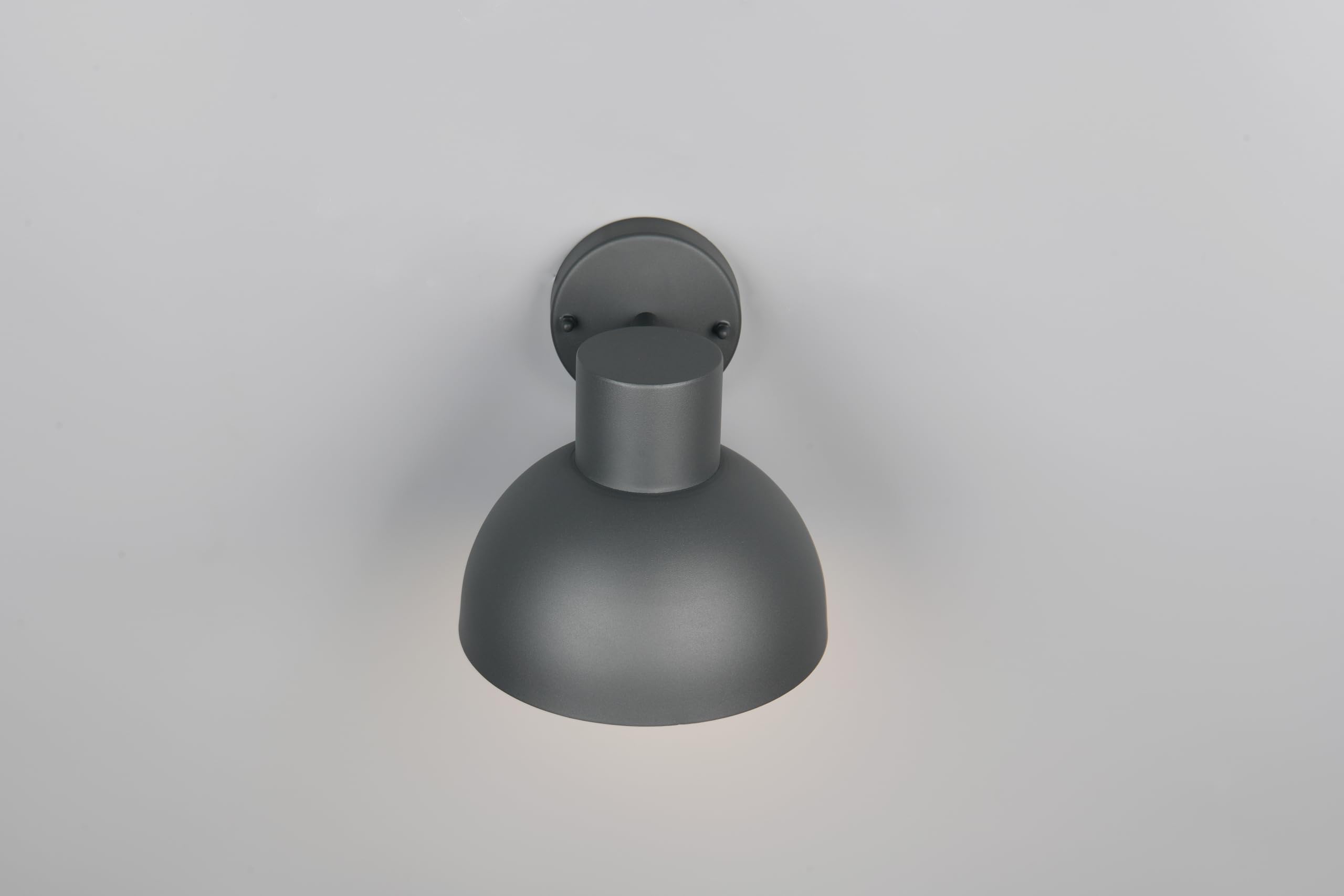 Trio Leuchten Außen Wandleuchte Elbe 262360142, Aluminium Druckguss Anthrazit, Schirm Kunststoff, exkl. 1x E27, Grau |
