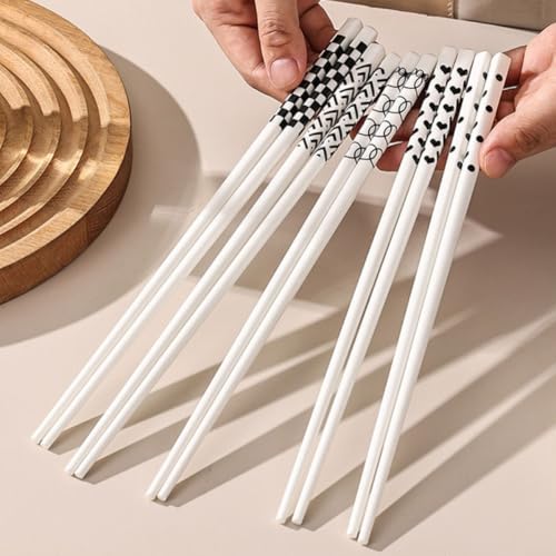 Palillos de cerámica creativos Zerodeko cubiertos reutilizables elegantes 7