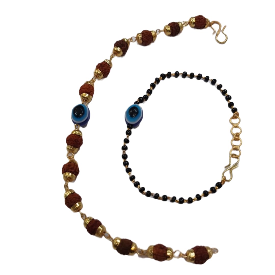 Stylish Evil Eye Rudraksha Rakhi Combo For Bhai And Bhabhi (B0B7BBH6Z5) Amazon Price History, Amazon Price Tracker