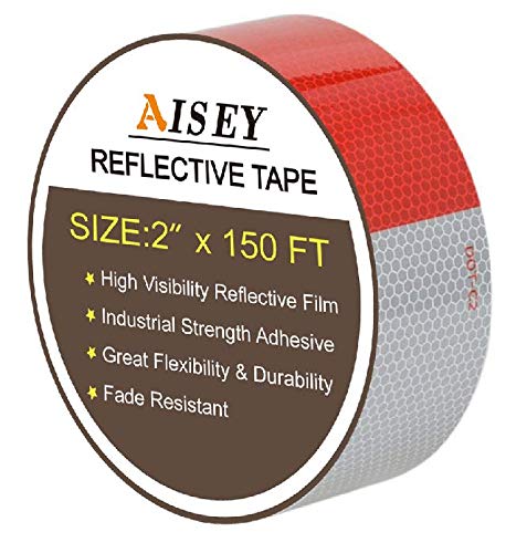 2" X 150ft Reflective Tape for Trailers DOT C2 Safety Tape Red White