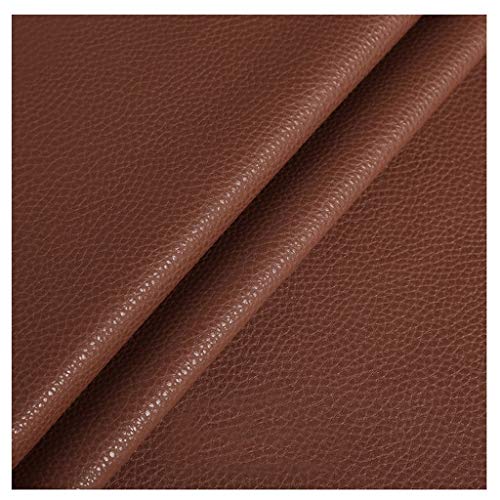 Simili cuir haut de gamme marron rouge 1.38x3m pour tapisserie luxe
