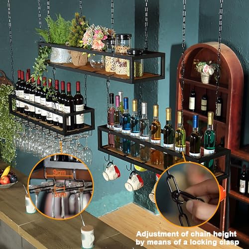 Support pour verres à vin de bar suspendu pour une ambiance bistrot à la maison - 7