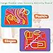 Sensorik Spielzeug Activity Board 5.7×5.7 Inch, Silikon Sensory Toys Fidget Spiel Zur Autismus, Stress, ADHD, Anxiety Spiele Play Toy Für Kinder ab 3 Jahr & Erwachsene, zum 11 Schnüren(Rot)