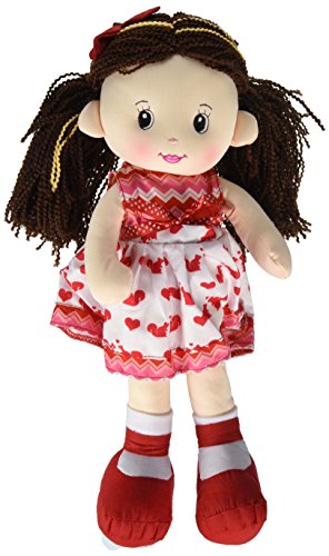 Linzy Nora Rag Doll, Heart Dress, Valentine Collection, Red 16