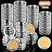 Afcabakila 300PCS 19mm Clear Plastic Round Coin Capsules, Coin Holder Cases with Foam Gaskets, Transparent Coins Storage Container Box for Collectors