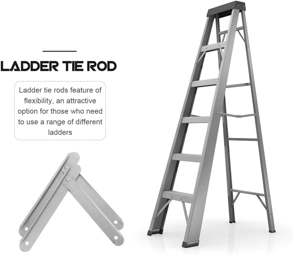 Step Ladder Hinges Replacement Kit Ladder Hardware for Folding Step Parts Attic Parts Reinforcement Pull Rod 8.46 Inch 2-Pack