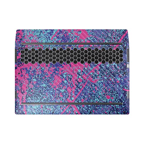 Image of MightySkins Carbon Fiber Skin Compatible with Alienware M17 R5 (2022) Full Wrap Kit - Vibrant Splatter | Protective, Durable Textured Carbon Fiber Finish | Easy to Apply | Made in The USA