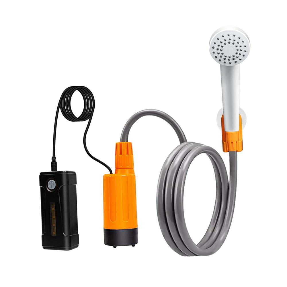 Pompe de bain de douche extérieure portable rechargeable pour camping et randonnée