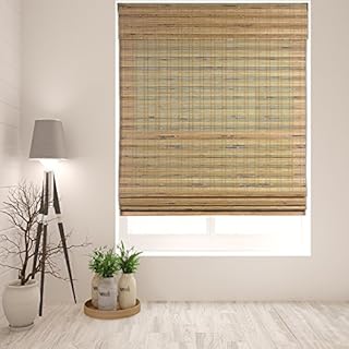 Arlo Blinds Cordless Tuscan Bamboo Roman Shades Light Filtering Window Blinds - Size: 34.5