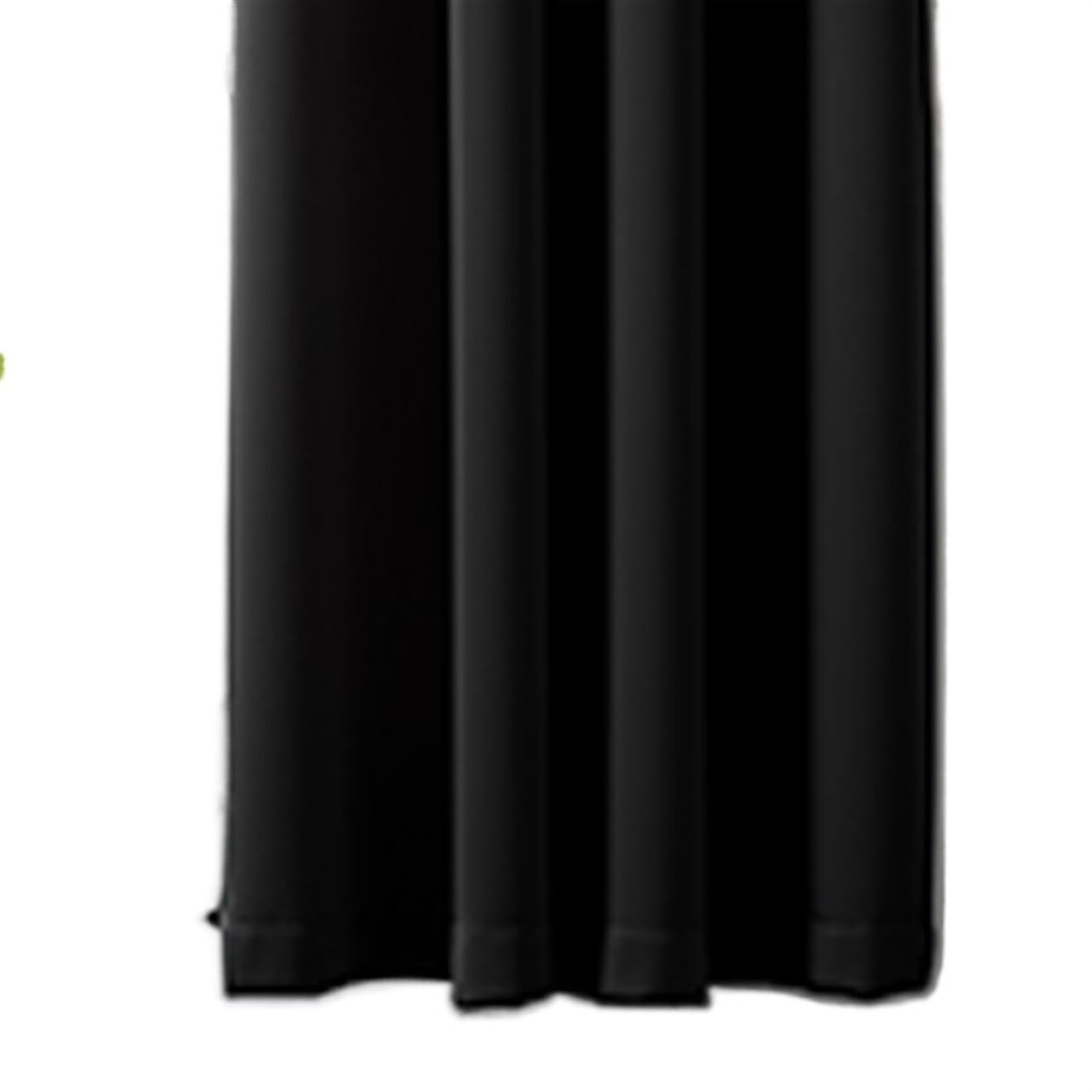Rideaux occultants courts noirs 100x160 pour chambre et salon moderne