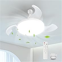 E26 E27 Ceiling Fan Light, LED Fan, Anti-Wobble, Ceiling Fan, Energy Saving, Stepless Tone Dimming, Stylish, 3 Air Flow Settings, Nordic, Ceiling Light, Japanese Room, Western Room, No