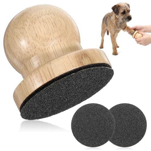 Dplolng Dog Nail File Pawsmooth Silent Dog Nail File with 3 Replaceable Filing Disc Wooden Pet Nails Files for Dogs & Cats Safe and Easy Nails Care Ensures Smooth and Healthy
