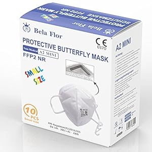 AUPROTEC FFP2 masker mini maat XS ademmasker EU CE 0370 gecertificeerd EN149:2001+A1:2009 mondbescherming 4-laags met…