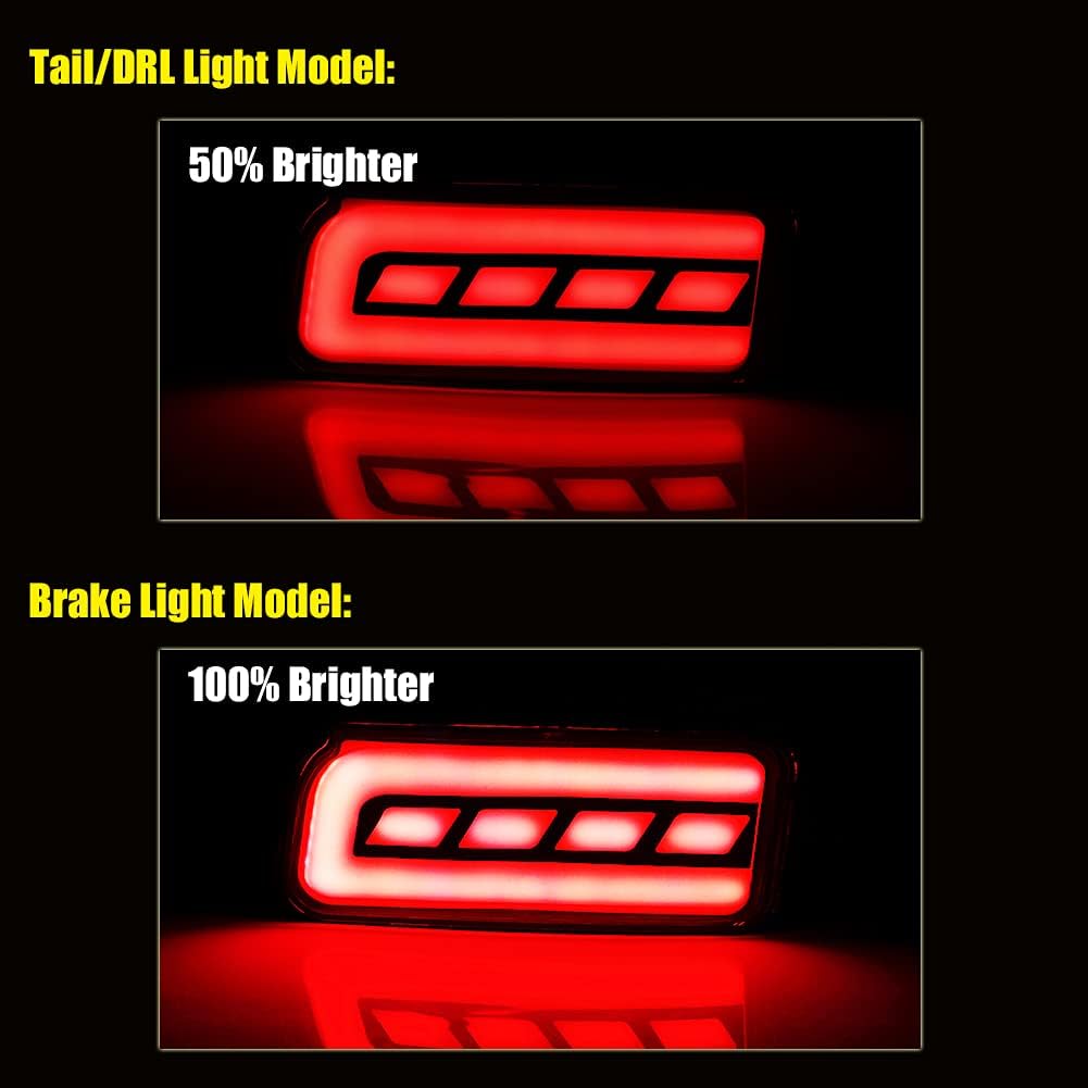 Smoked Lens Red LED Rear Bumper Reflectors Fog Light Brake Tail Signal Lamps For 2015 2016 Honda CRV CR-V