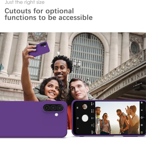 Image of YATWIN Silicone Case for Samsung Galaxy A17 4g /5g, Soft-Touch, Shockproof, DustProof, Antiskid Phone Cover for Samsung Galaxy A17 4g /5g - Purple