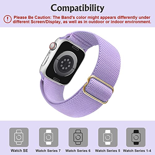 Image of Arae Stretchy WatchBand Compatible for Apple Watch Band 49 /45 /44 /42 /41 /40mm /38mm Comfortable Adjustable Sport Band for iWatch Series 10 9 8 7 6 5 4 SE 3 2 1 Women Men
