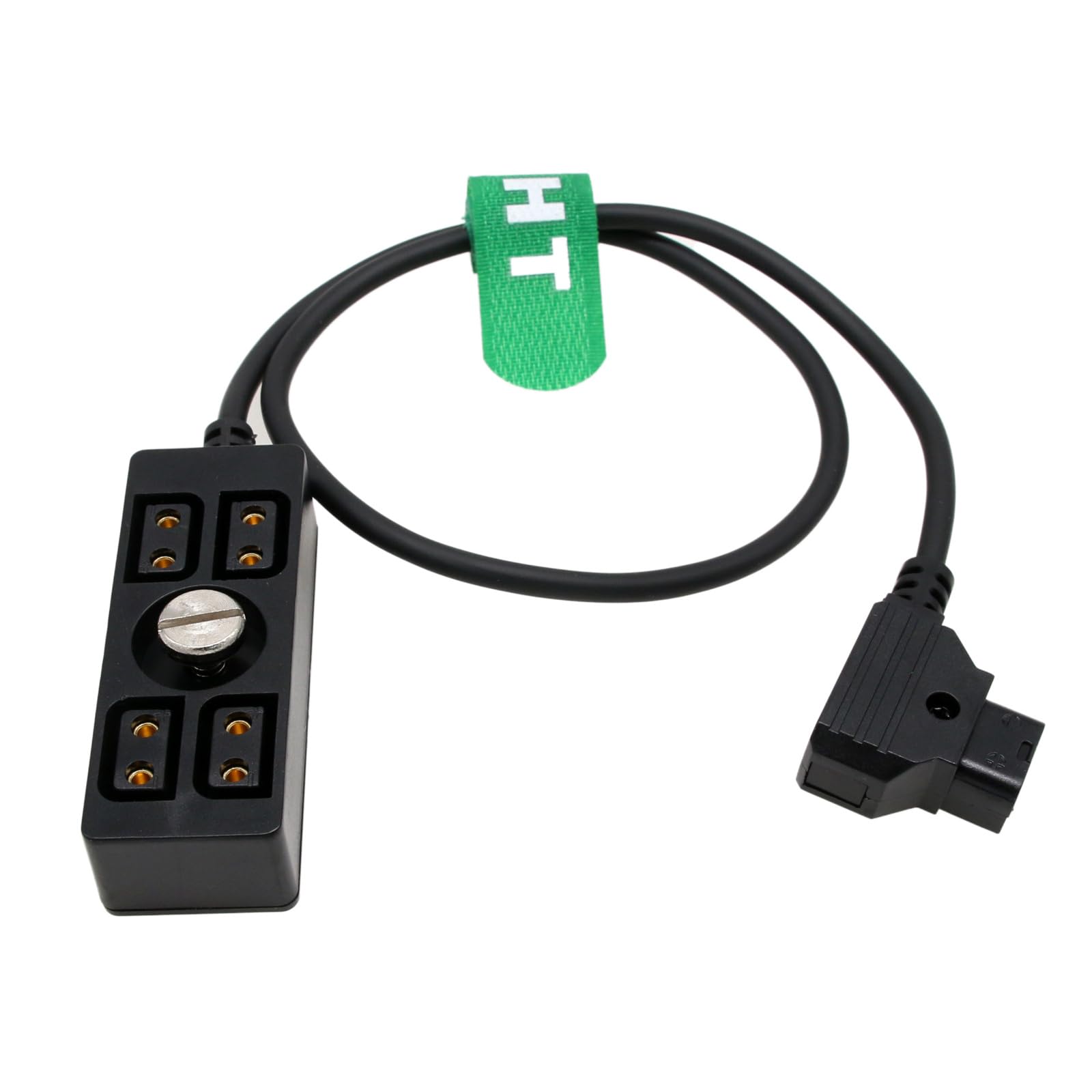 HangTon D-Tap Power Splitter Hub 1/4"-20 Vis P-TAP Mâle vers Femelle 1 à 4 4 Ports Adaptateur pour Batterie V-Mount Gold Mount Anton Bauer IDX Sony 50 cm