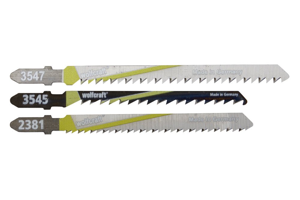 wolfcraft Jigsaw Blade Kitchen Project Set, 3 Pcs., T-shank I 2684000, Green