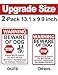 Multiwins 2 Pack Beware of Dog Signs, 13x9.9 inch Reflective Tin Sign Beware of Dog for Fence, Do Not Enter Sign Great for Garden and Yard Wall Decor