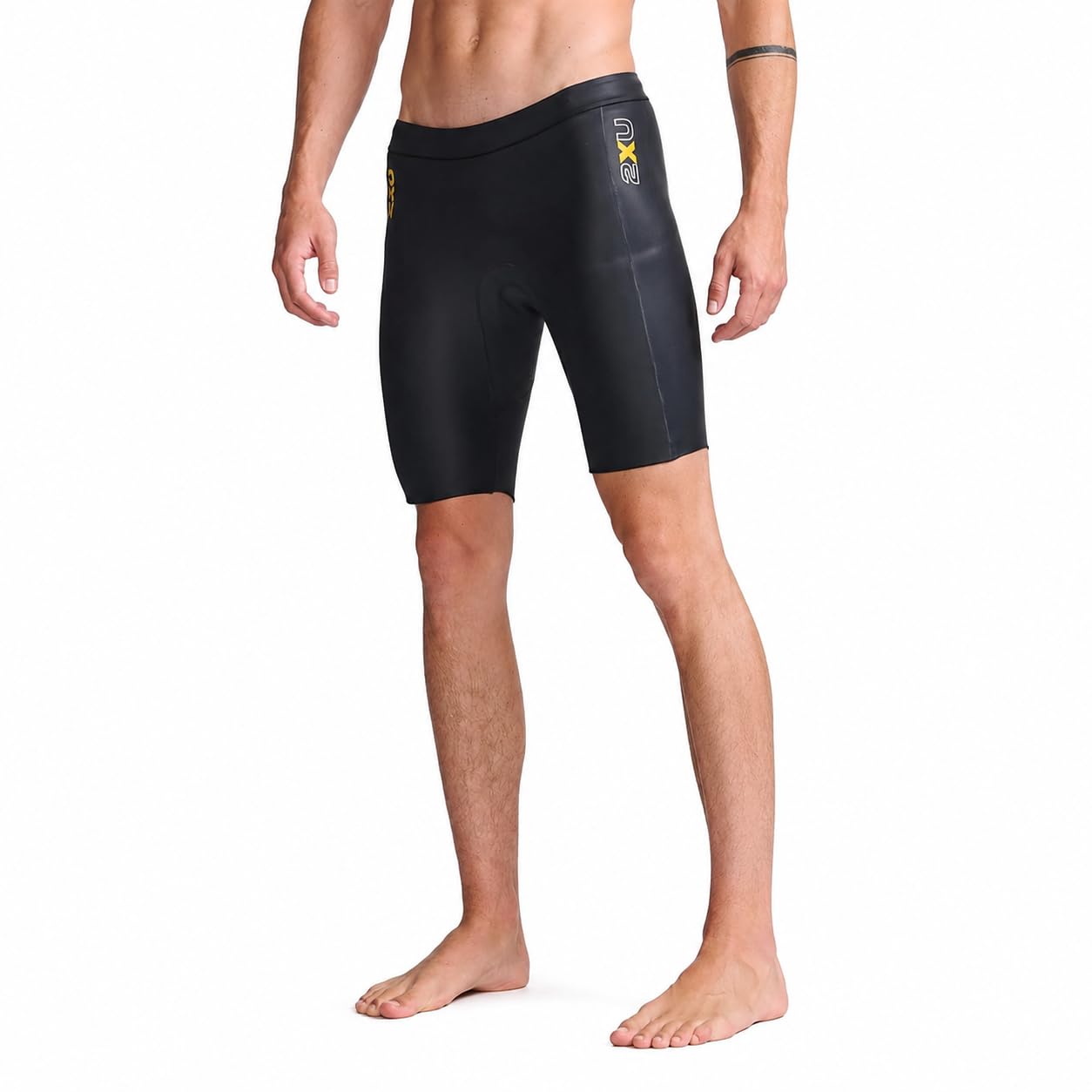 2XU - Krótkie spodenki wyporowe - gumowy nylonowy materiał do pływania - czarny