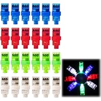 LED Fingerlampe,LED Bunt Fingerlicht,LED Finger Lights,Finger Taschenlampe,LED Taschenlampe für Finger,Fingerring Leuchtringe,Fingerlampen,LED Fingerlichter Spielzeug für Weihnachten,Halloween,24PC