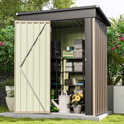 image for Patiowell 5x3 FT Outdoor Storage Shed, Tool Shed with Sloping Roof and