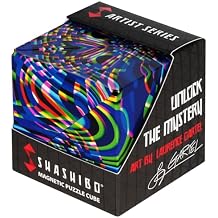 Shashibo Shape Shifting Box - Award-Winning STEM Fidget Toy with Ultra Strong Magnets - Puzzle Cube Transforms Into 100+ Shapes, Perfect Sensory Gift for Kids, Teens, and Adults Technicolor